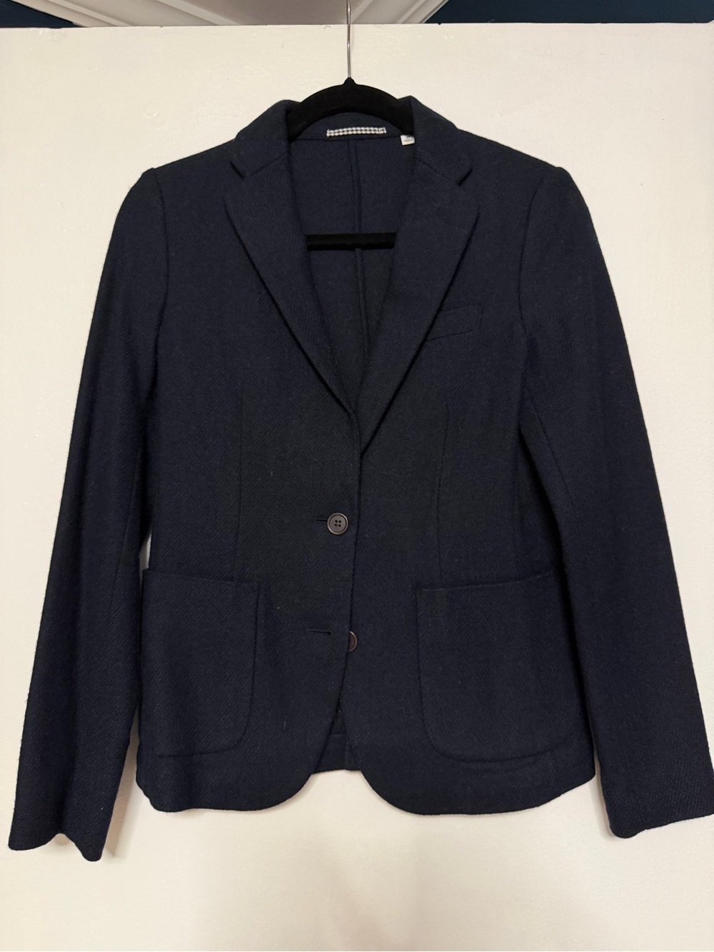 Uniqlo Women's Navy Two-Button Wool blend Blazer